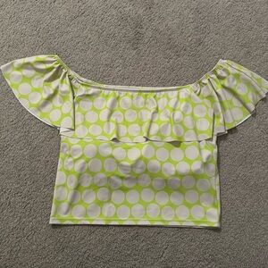 Kortni Jean Ruffled around the top swim top